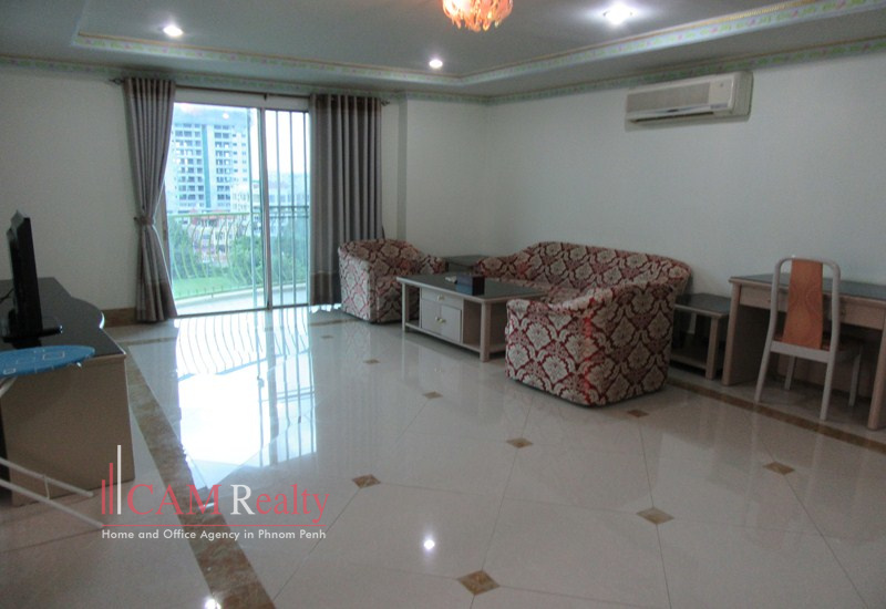 BKK1 area| Very nice 3 bedrooms serviced apartment for rent in Phnom Penh