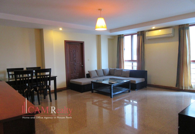 Daun Penh area| Specious 1 bedroom apartment for rent in Phnom Penh| Pool, Gym & Sauna