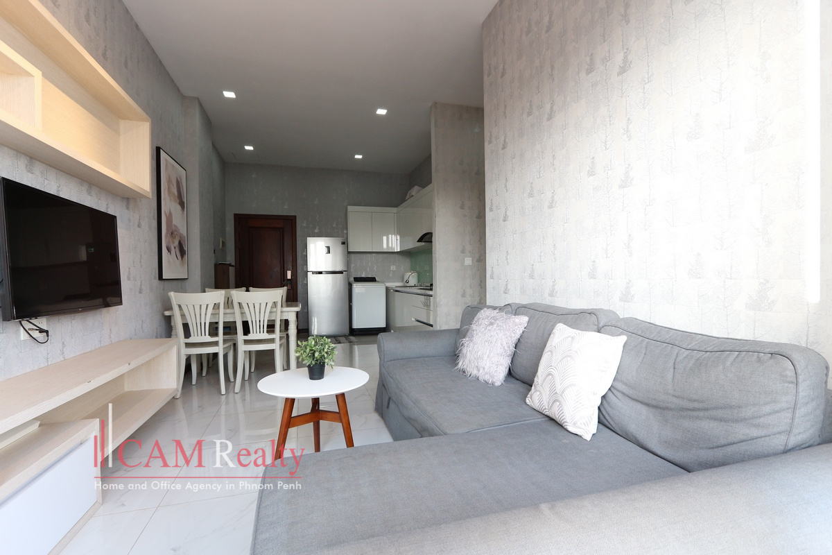 Boeng Tumpun area | Modern style 2 bedroom condominium unit for rent in Phnom Penh | Rooftop pool & gym