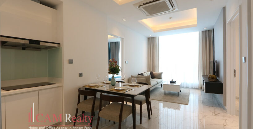 BKK1 area| Modern style 2 bedrooms apartment for rent in Phnom Penh| Sky bar, indoor & outdoor pool, gym