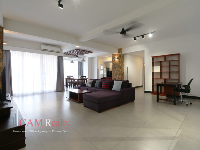 apartment for rent in Southern Tonle Bassac, Khan Chamkar Mon, Phnom Penh - N444168