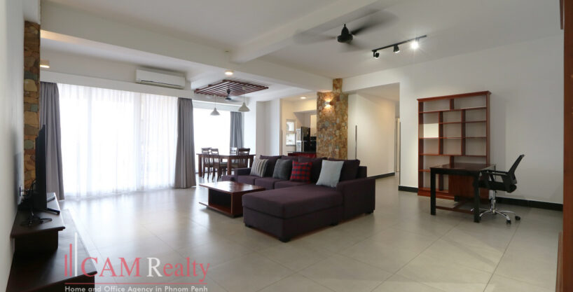 apartment for rent in Southern Tonle Bassac, Khan Chamkar Mon, Phnom Penh - N444168