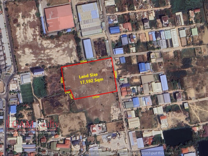 17,592 Sqm Land For Sale In Sangkat Phnom Penh Thmei